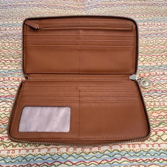 Michael Kors ‘Kempton’ Continental Navy Nylon Zip-Around Wallets for Women - Picture 7 of 13